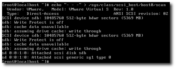 Linux Vmware Rescan New Scsi Disk Without Reboot Linux Vmware Rescan New Scsi Disk Without Reboot